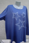 4XL Нова синя блуза със звезди от капси , снимка 4