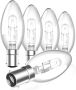 Lamptobe малки байонетни крушки с възможност за димиране, B15D, 42 W, топло бяло 2700K, пакет от 5