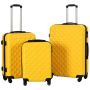 vidaXL Комплект твърди куфари с колелца, 3 бр, жълти, ABS(SKU:91890, снимка 1 - Други стоки за дома - 45583283
