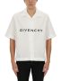 GIVENCHY White Short Fit Logo Print Мъжка Риза с Къс Ръкав size 42 (XL), снимка 7