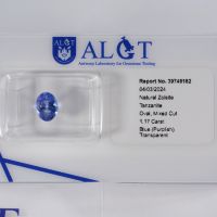 Сертифициран Естествен Танзанит ALGT Antwerp: 39748182, снимка 6 - Други - 45433191