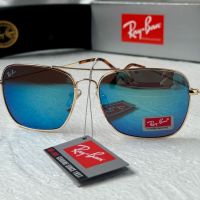 Преоценени Ray-Ban RB3136 мъжки слънчеви очила сини огледални , снимка 3 - Слънчеви и диоптрични очила - 45430491