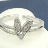 Позлатен дамски пръстен Сърце медицинска стомана модели, снимка 6 - Пръстени - 45198247