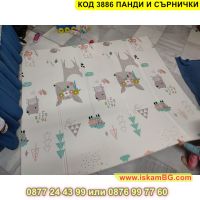 Двулицево детско килимче за игра - сърнички и панди от мека XPE пяна - КОД 3886 ПАНДИ И СЪРНИЧКИ, снимка 9 - Други - 45453003