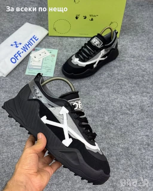 Off White Мъжки Черни Маратонки👟Мъжки Спортни Обувки Оф Уайт Код P1602, снимка 1