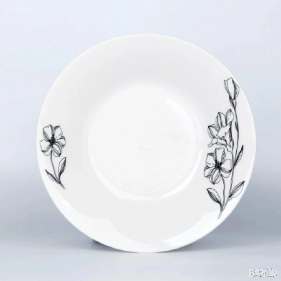 Комплект чинии 24 части с елегантен флорален дизайн – Лекота и стил за всяка трапеза, снимка 1