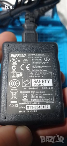 Оригинално зарядно устройство Buffalo 3.3V 2.0A 5.5mm x 2.5mm AC Зарядно устройство PSU UIA312-3320, снимка 1