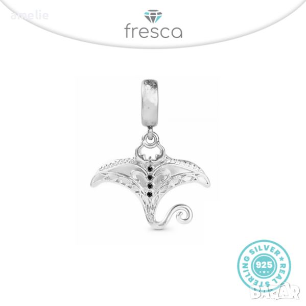 Талисман Fresca по модел тип Пандора сребро проба 925 Pandora Manta Ray Dangle. Колекция Amélie, снимка 1