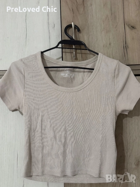 Къса бежова блуза , снимка 1