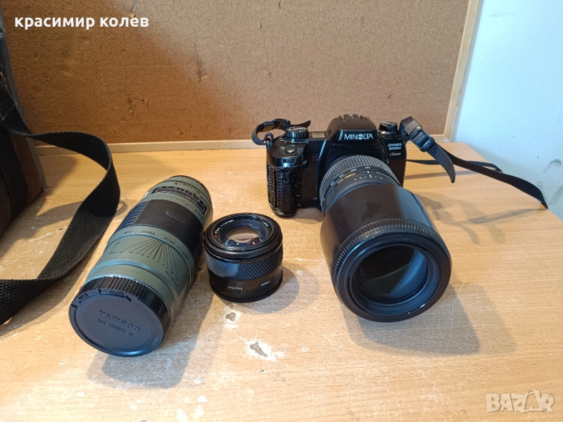 фотоапарат "Minolta DYNAX 600SI"+2 обектива и чанта., снимка 1