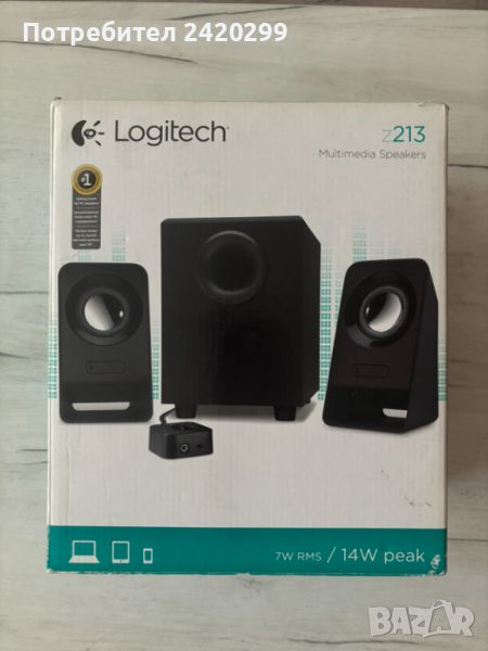 Тонколони със Суббуфер 2.1 Logitech Z213 14W - Озвучителна система, снимка 1