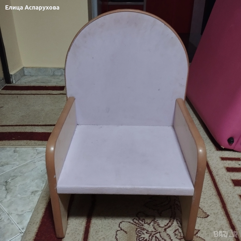 детско дървено столче, снимка 1