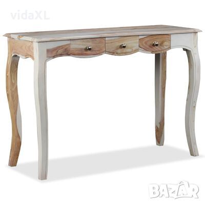 vidaXL Конзолна маса с 3 чекмеджета, шишам масив, 110x40x76 cм（SKU:244347, снимка 1