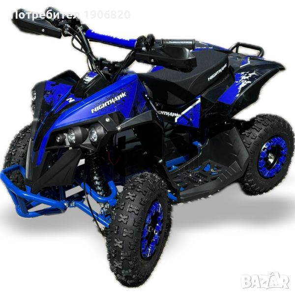 Електрическо Детско ATV NIGHTHAWK 1200W | Флаг, Музика, снимка 1