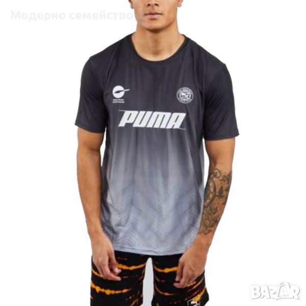 Мъжка тениска puma xbu neon aop graphic tee black, снимка 1