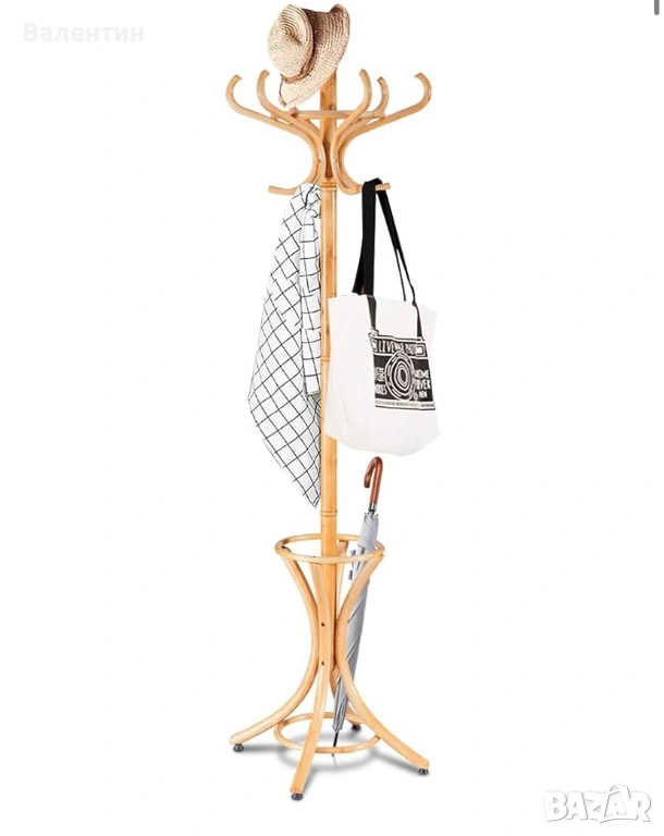 Дървена закачалка за палта , снимка 1