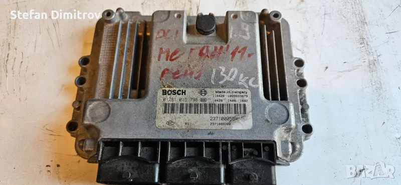 ECU ENGINE CONTROLLER RENAULT MEGANE SCENIC 1.9 DCI BOSCH 0 281 015 798, 0281015798, 237100055R, снимка 1