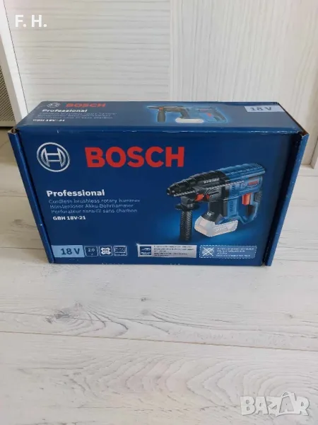 Професионална акумулаторна бормашина Bosch GBH 18V-21  - Перфоратор, снимка 1