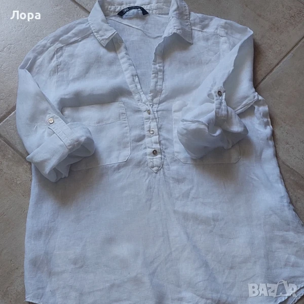 Дамска ленена риза ZARA , снимка 1