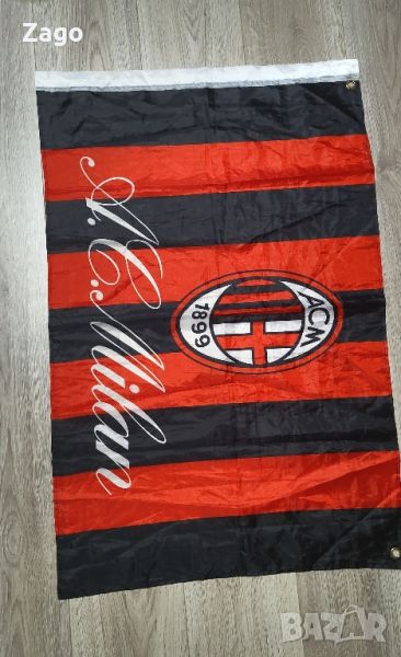 Флаг / знаме на Милан , снимка 1