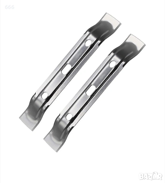 Комплект 2 режещи ножа от неръждаема стомана 20см за косачки за трева ,Stihl , Viking, снимка 1