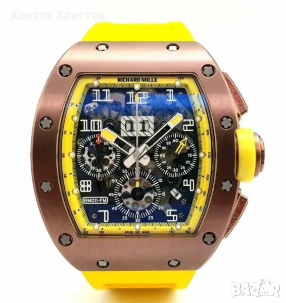 Мъжки луксозен часовник Richard Mille RM011Felipe Massa  Bronzo Limited Edition Titanium RM011

, снимка 1