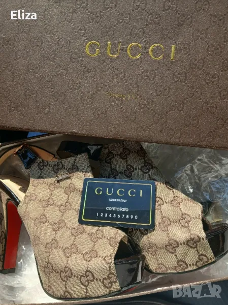 Сандали гучи носени двъа пъти , снимка 1