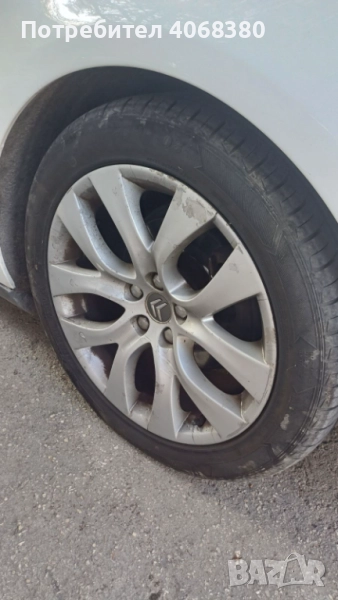 Продавам джанти 18 цола с гуми 245/45/18 летни от Citroen C5 X7 ДОГОВАРЯНЕ, снимка 1