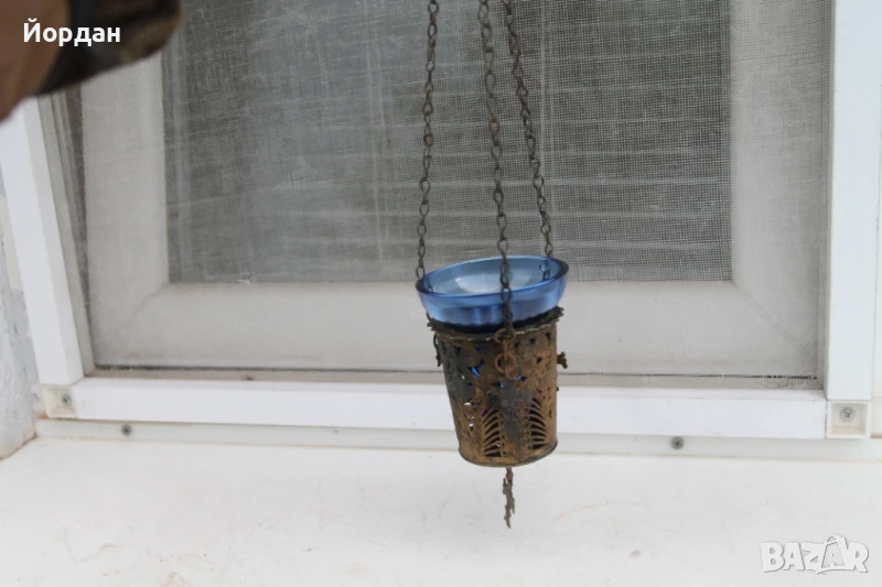 Старо бронзово кандило, снимка 1