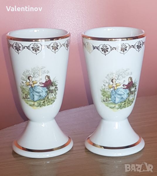Две старинни порцеланови вазички- Франция , снимка 1