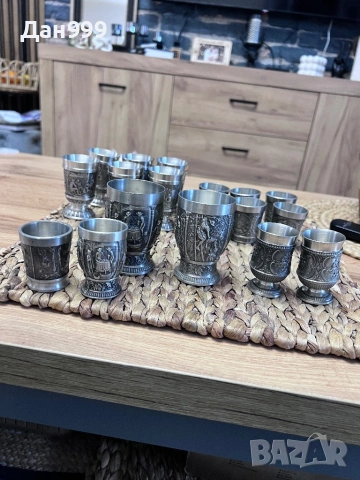 Колекция от 18 уникални калаени чаши, снимка 4 - Антикварни и старинни предмети - 53250285