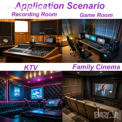 Акустични панели за шумоизолация и звукоизолация, 12 броя, Огнеупорни, 30x30x2.5 см, снимка 2 - Декорация за дома - 44436731