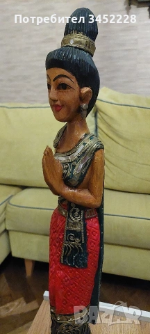 дърворезба за ценители височина 65см , снимка 5 - Декорация за дома - 53840323