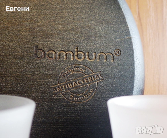 Чашки за шотове, 6 броя в комплект с поднос от бамбук, снимка 2 - Чаши - 53232101