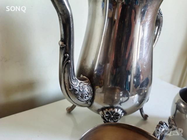 Прекрасен Стар Посребрен Сервиз, снимка 9 - Антикварни и старинни предмети - 53174122