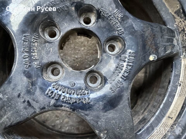 1 патерица / резервна джанта за mercedes w220 S class 5 x 112 / 16 цола с гума 225 60 16 -цена 60лв , снимка 4 - Гуми и джанти - 51838103