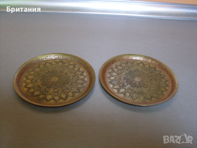 Бронзови чашки и подложки- комплект., снимка 6 - Антикварни и старинни предмети - 52920243