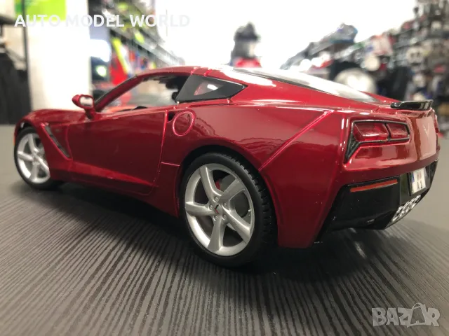 Метална колекционерска количка MAISTO CHEVROLET CORETTE STIGRAY 1:18, снимка 3 - Колекции - 47163233