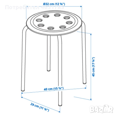 Бяла маса с два стола на дупки, подарък две възглавници, снимка 3 - Маси - 52165992