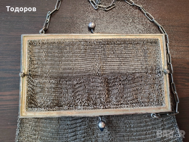 Стара сребърна дамска чантичка, снимка 2 - Антикварни и старинни предмети - 52946410