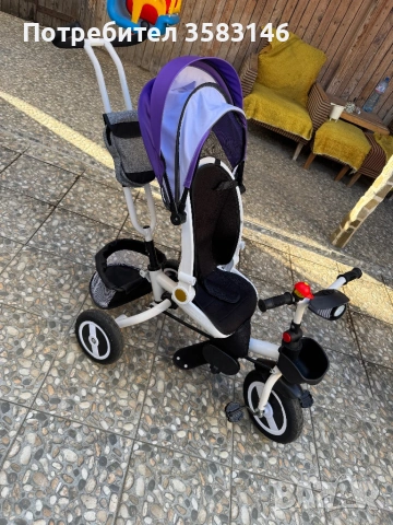 Триколка с опция сън, снимка 2 - Детски велосипеди, триколки и коли - 53194370