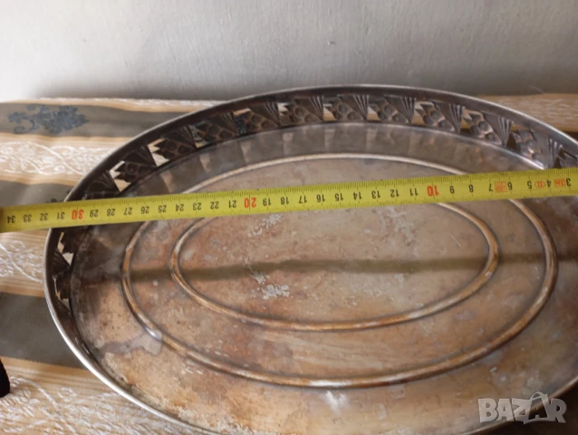 Посребрена купа арт деко, снимка 3 - Други ценни предмети - 50836512