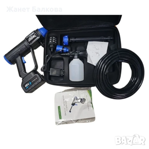 Акумулаторна водоструйка 48V – Пистолет за миене с LCD дисплей и 6 режима, снимка 6 - Други инструменти - 51200292