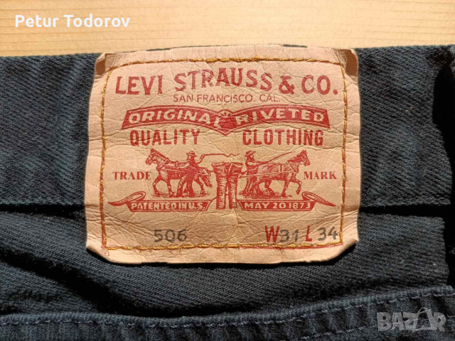 НОВИ Levi's прави мъжки дънки, цвят черен | Standard 506, снимка 3 - Дънки - 44943025