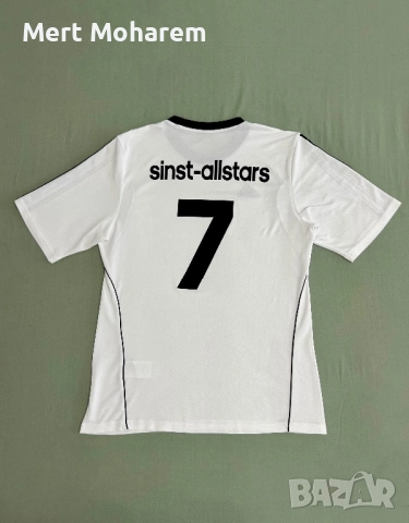 Спортна тениска Adidas Climalite нова, размер M, бяла с черно, снимка 3 - Тениски - 52346094