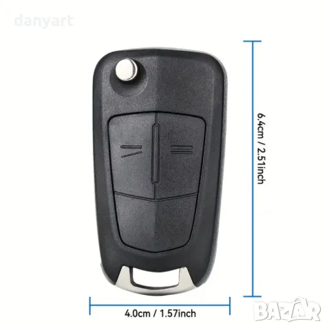 Кутия за Дистанционен Ключ с 2 Бутона съвместим с Vauxhall Opel Astra H Corsa D Vectra C Zafira, снимка 4 - Аксесоари и консумативи - 50247102