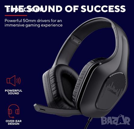 Геймърски слушалки Trust Gaming GXT 415 Zirox, мултиплатформени, снимка 5 - Аксесоари - 46112878