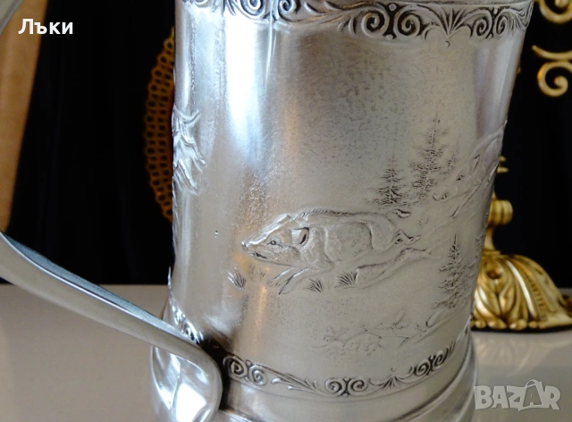 Калаена халба 1 кг.,лов на Глиган с кучета. , снимка 2 - Антикварни и старинни предмети - 54271584