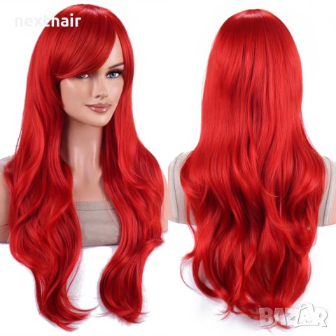 Аниме червена хелоуин перука, снимка 1 - Аксесоари за коса - 46288974