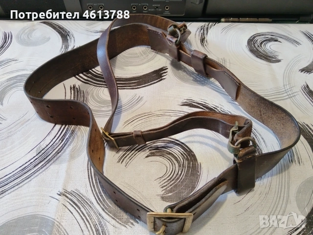 Военен кожен колан, снимка 4 - Колани - 53838503